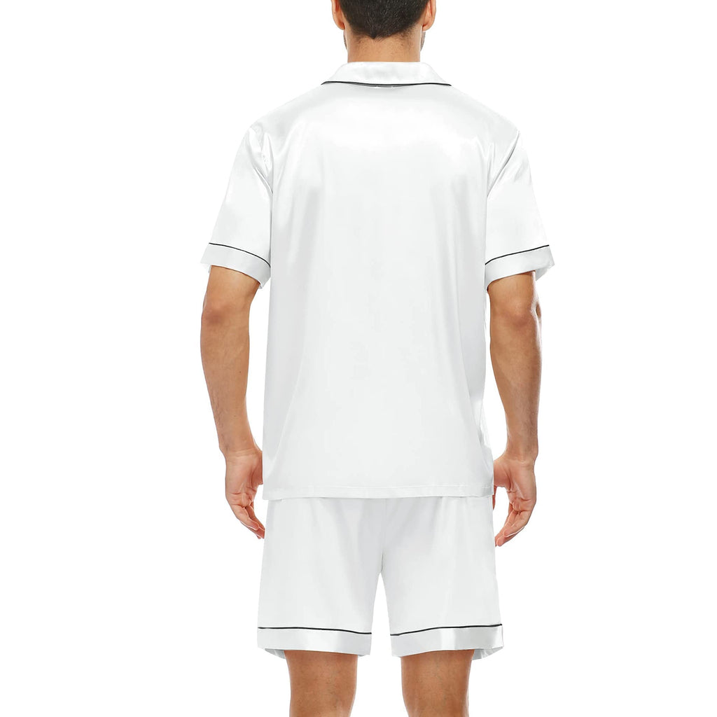 Silk Pajamas Men And Women Short Set